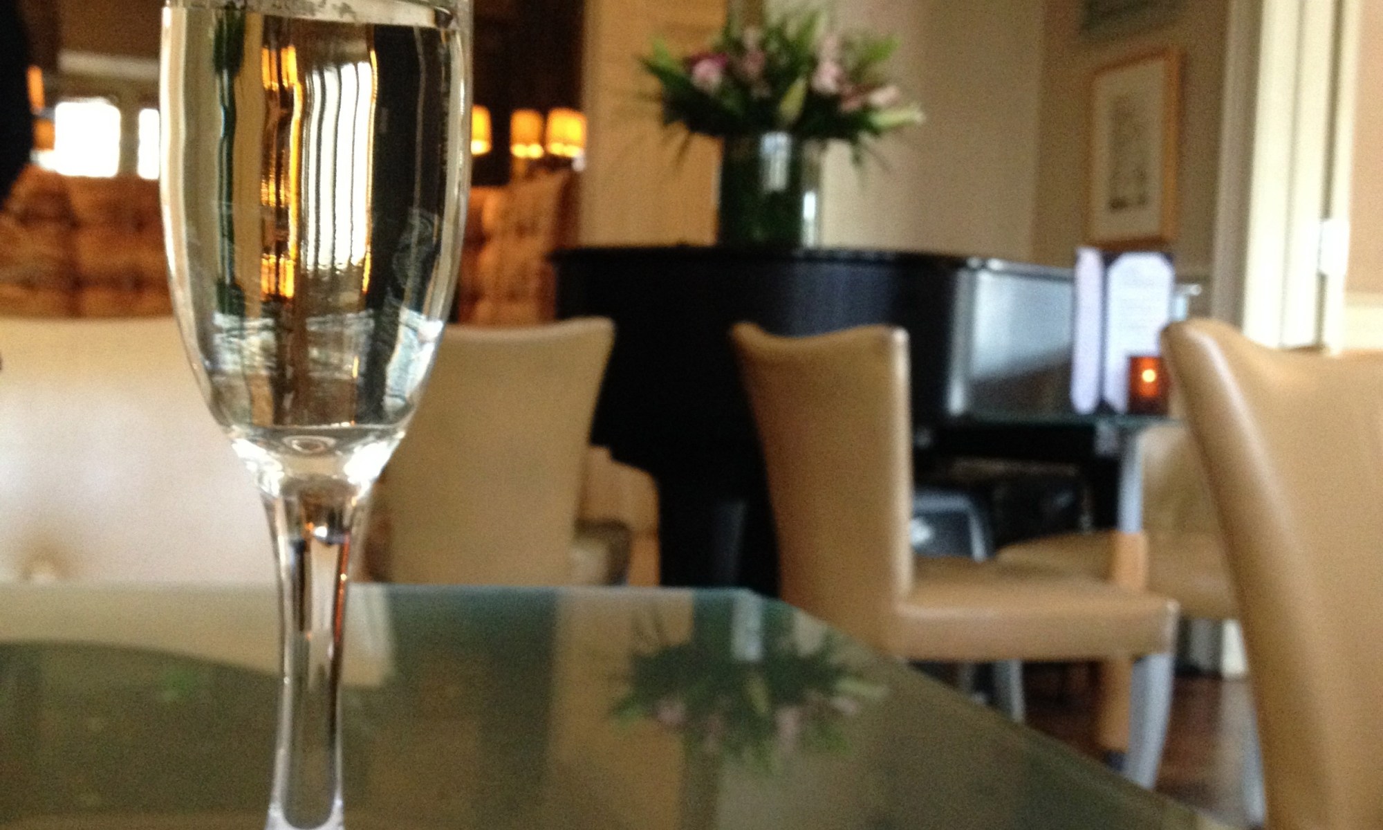 Champagne flute at Emeril's Delmonico